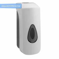 Дозатор для жидкого мыла, пластик , БЕЛЫЙ , большой, с глазком, 350 мл,